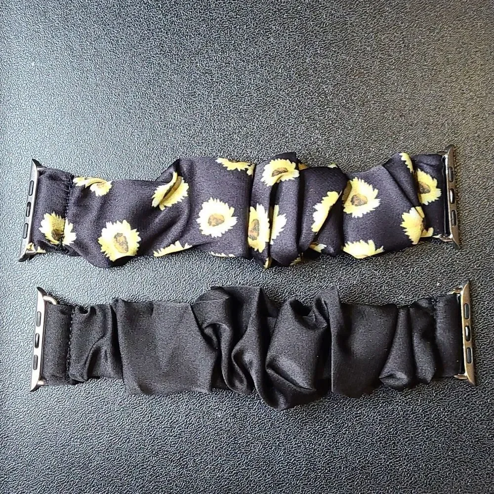 Apple Watch bans 🌻 Sunflower and Plain Black set.